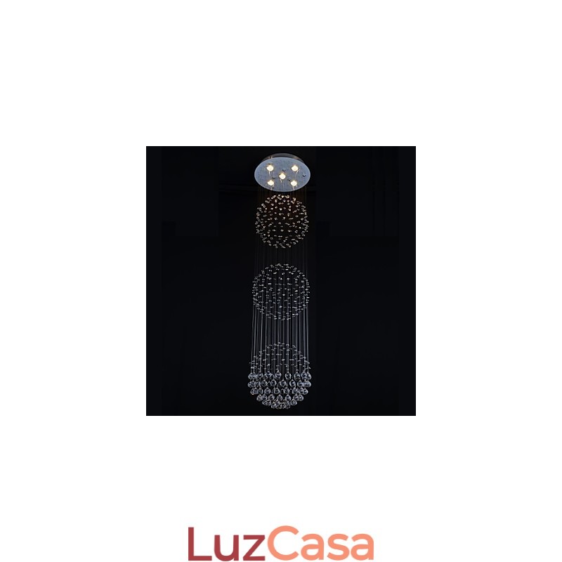 Moderno Contemporâneo Cristal Cromado Metal Montagem Embutida