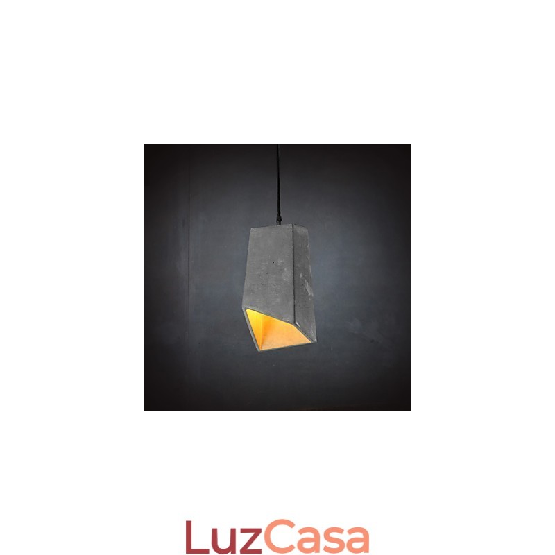 Luminária pendente de cimento retrô contemporânea e contraída