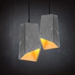 Luminária pendente de cimento retrô contemporânea e contraída