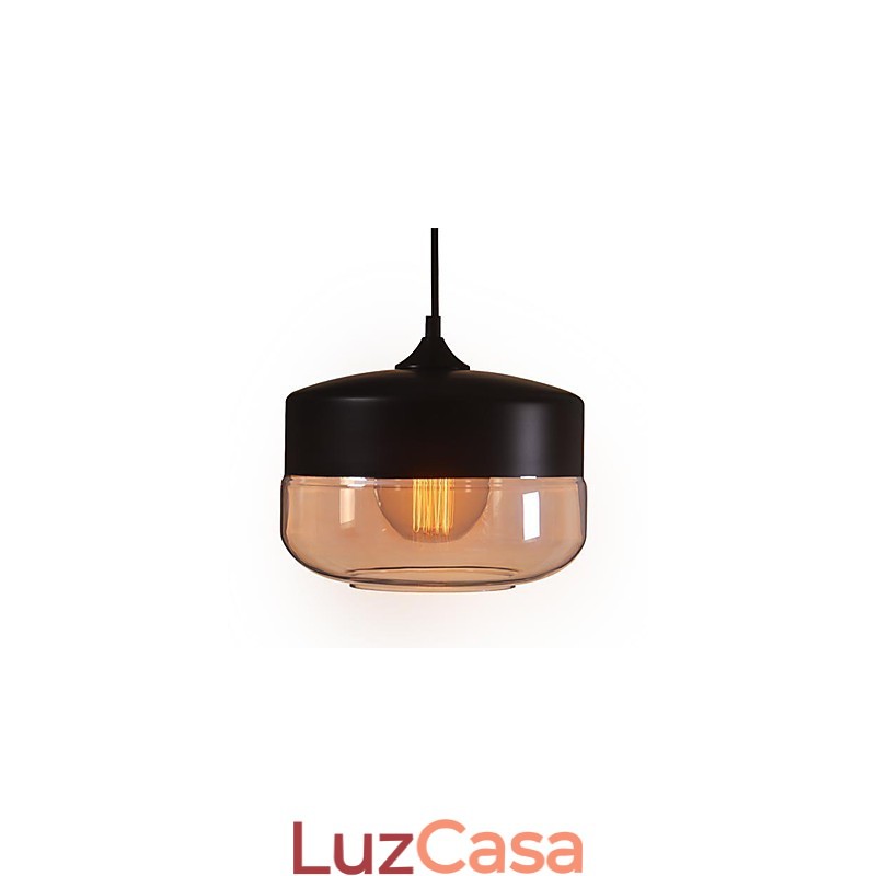WestMenLights Vintage Modern Paint Glass Ceiling Lamp Pendant Light Preto 250mm de diâmetro
