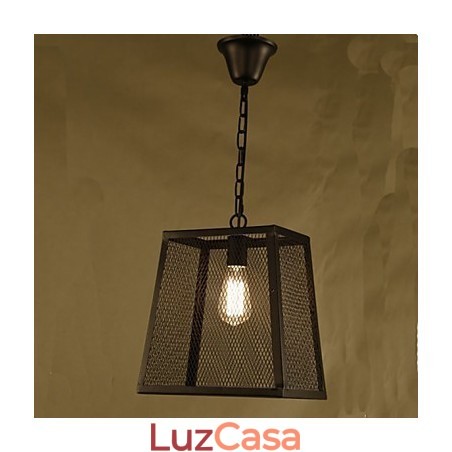 Um lustre de ferro forjado retrô industrial Wind Cafe com cobertura de rede Um lustre de ferro forjado retrô industrial Wind Cafe com cobertura de rede
