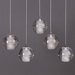 1 Luminária pendente de pedra de vidro cristalino Café Luminária pendente decorativa Iluminação pendente