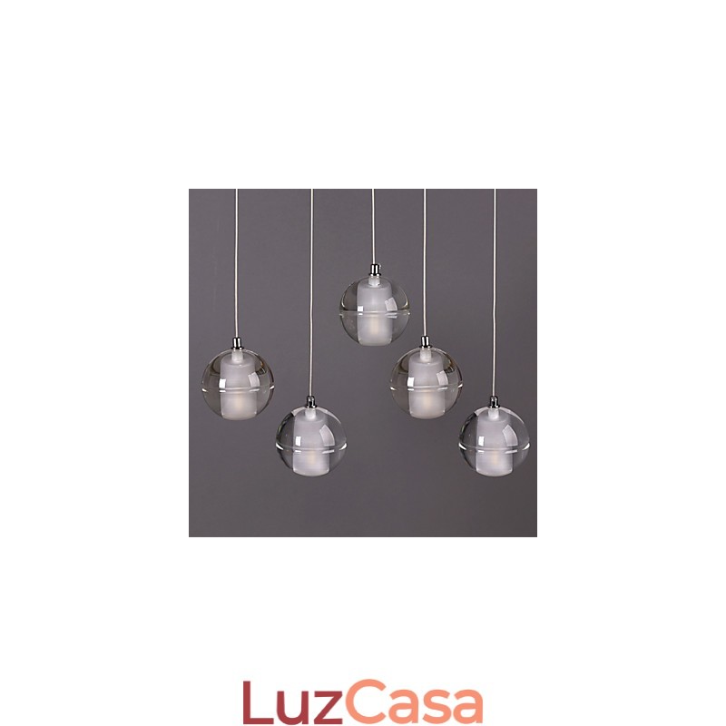 1 Luminária pendente de pedra de vidro cristalino Café Luminária pendente decorativa Iluminação pendente