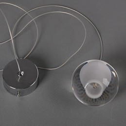 1 Luminária pendente de pedra de vidro cristalino Café Luminária pendente decorativa Iluminação pendente