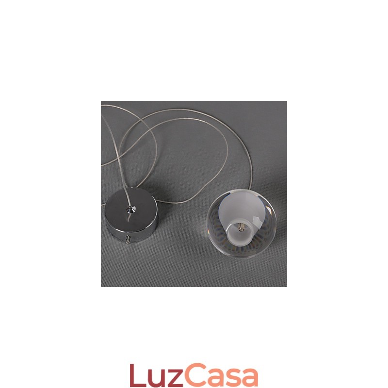 1 Luminária pendente de pedra de vidro cristalino Café Luminária pendente decorativa Iluminação pendente