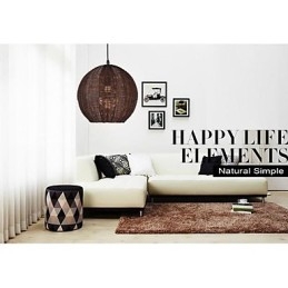 Luminária pendente de metal moderna e contemporânea com globo de país