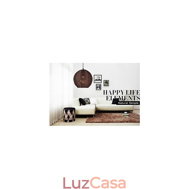 Luminária pendente de metal moderna e contemporânea com globo de país