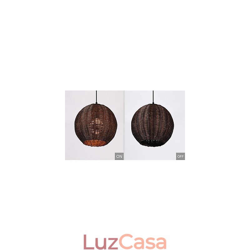 Luminária pendente de metal moderna e contemporânea com globo de país