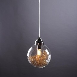 Moderno Contemporâneo Tradicional Clássico Vintage Lanterna Country Níquel Vidro Pingente Luz Jantar