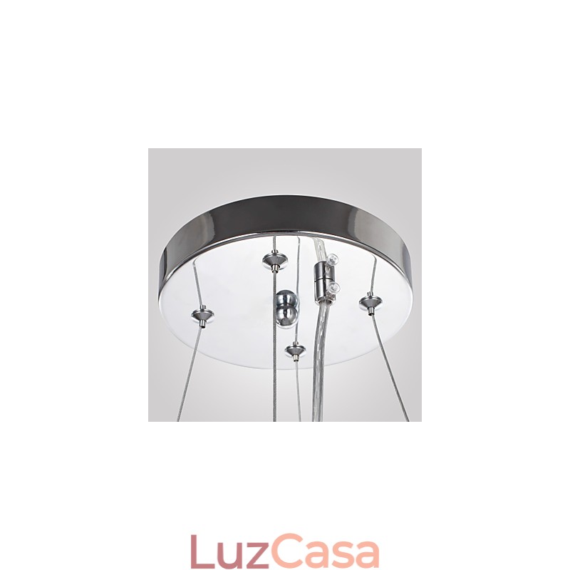 Lustre de cristal cromado clássico tradicional em metal