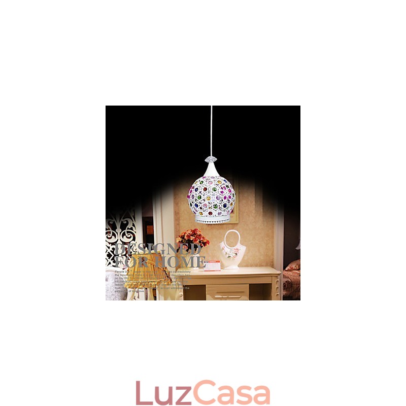 Estilo Pendente Luz Cristal Contraído Lâmpadas Modernas