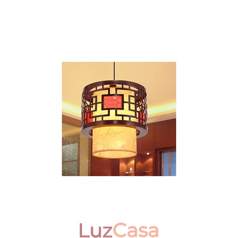 Lustre de cabeça única para refeições Archaizes Teahouse Lâmpada pequena Droplight