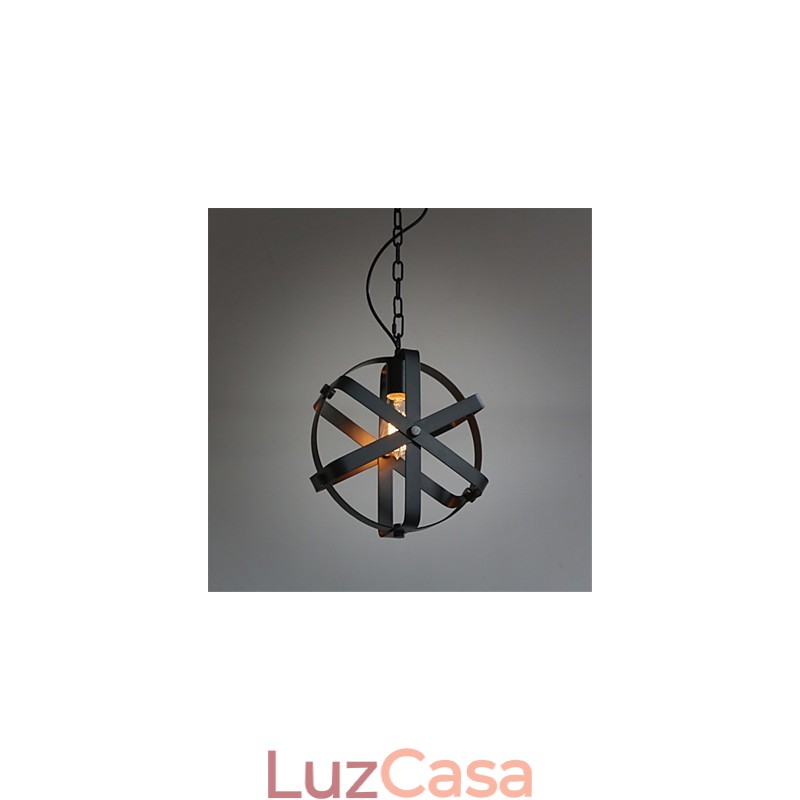 Lustre decorativo estilo vintage industrial redondo pendente loft decoração para casa