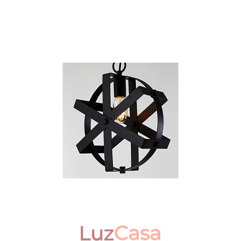 Lustre decorativo estilo vintage industrial redondo pendente loft decoração para casa