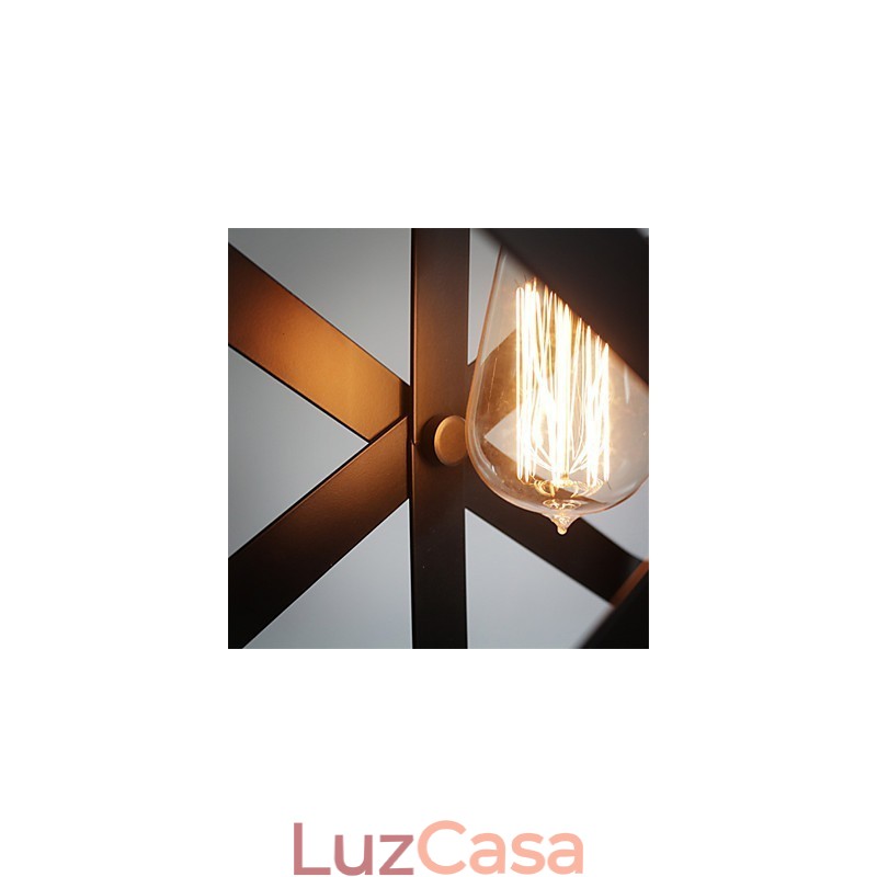 Lustre decorativo estilo vintage industrial redondo pendente loft decoração para casa