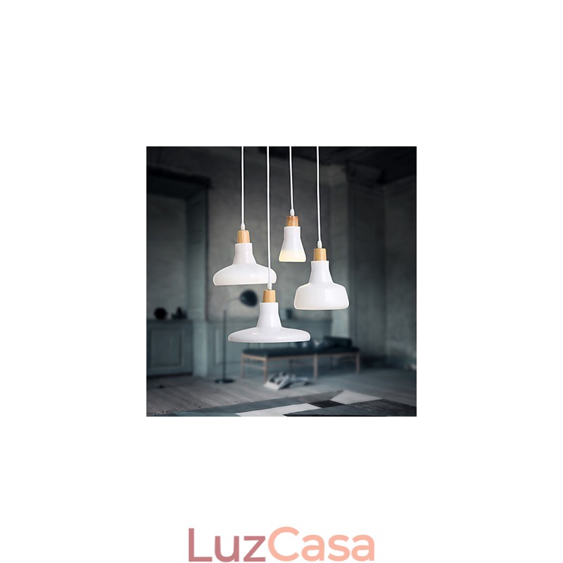 Pendente de 4 luzes com característica criativa e cúpula de ferro