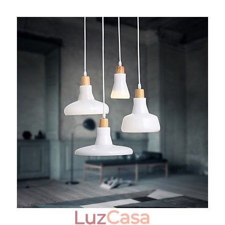 Pendente de 4 luzes com característica criativa e cúpula de ferro Pendente de 4 luzes com característica criativa e cúpula de ferro