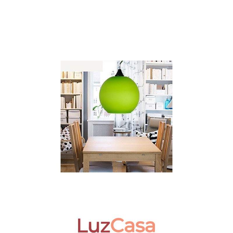 Lustre de vidro colorido simples e moderno