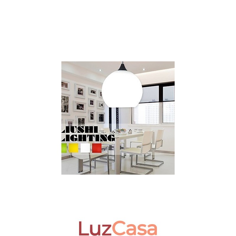 Lustre de vidro colorido simples e moderno