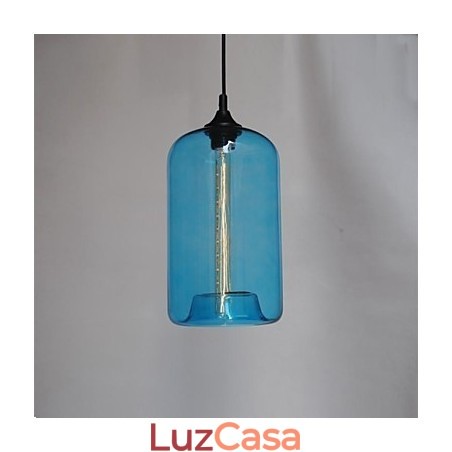 Pendente de design de garrafa 1 luz com cúpula transparente Pendente de design de garrafa 1 luz com cúpula transparente