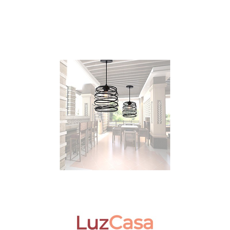 Rústico Lodge Retro Country Mini Estilo Pintura Metal Pendente Luz Garagem