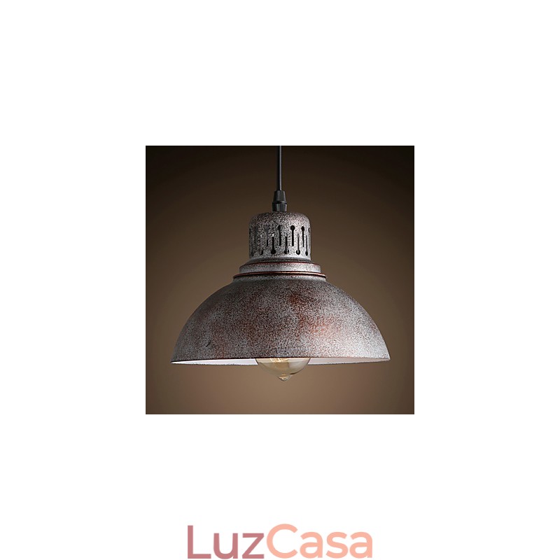 Luminária pendente de metal estilo retrô mini com pintura ao ar livre
