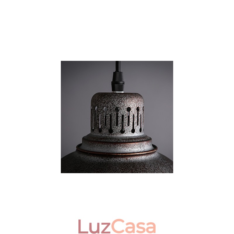 Luminária pendente de metal estilo retrô mini com pintura ao ar livre