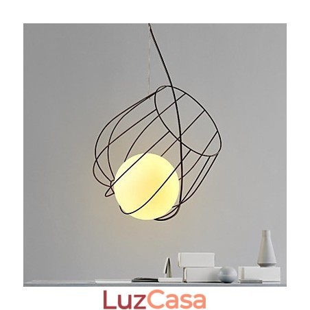 Luminária pendente de metal com design retrô Luminária pendente de metal com design retrô