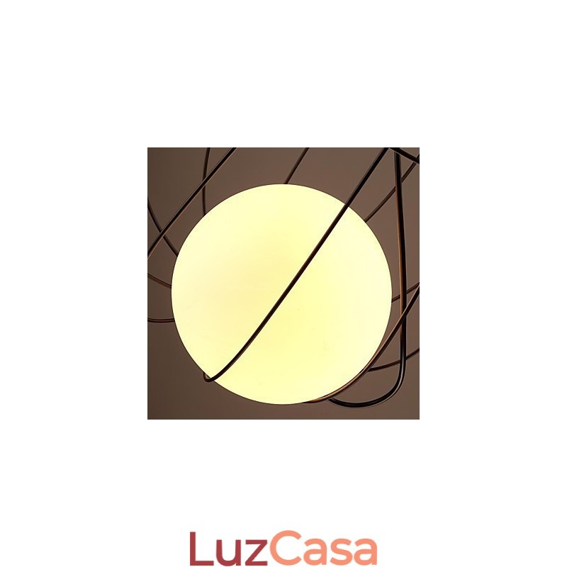 Luminária pendente de metal com design retrô