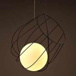 Luminária pendente de metal com design retrô