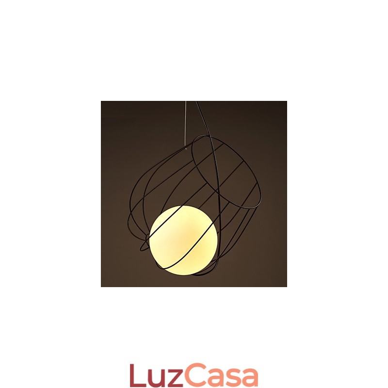 Luminária pendente de metal com design retrô