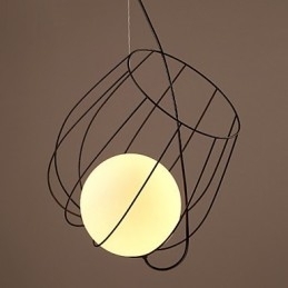 Luminária pendente de metal com design retrô