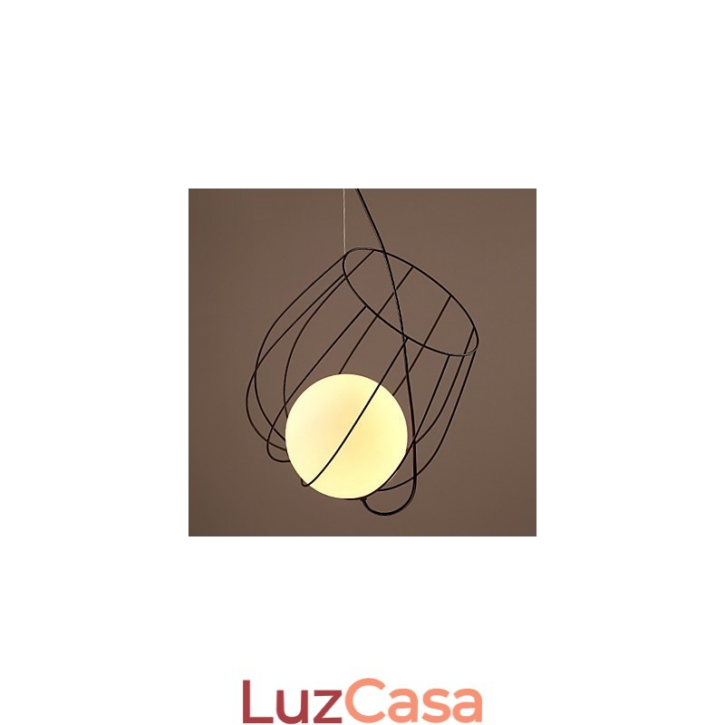 Luminária pendente de metal com design retrô