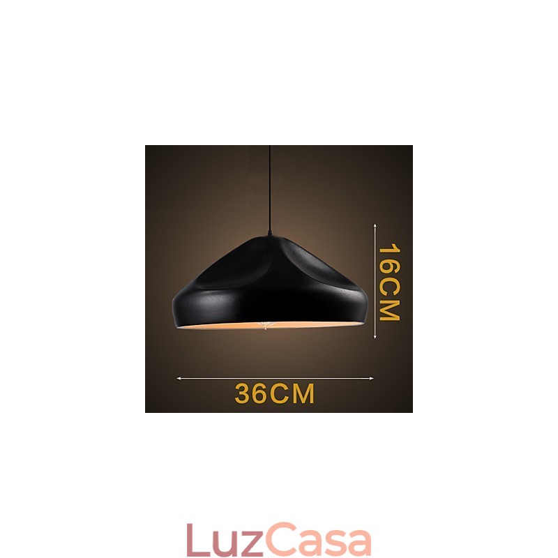 Luminária pendente de metal com pintura estilo retrô vintage mini