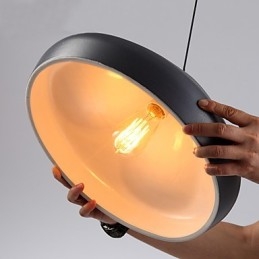Luminária pendente de metal com pintura estilo retrô vintage mini