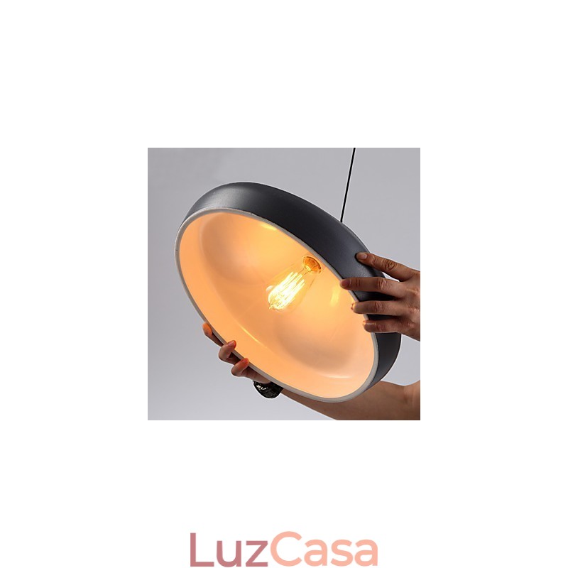 Luminária pendente de metal com pintura estilo retrô vintage mini