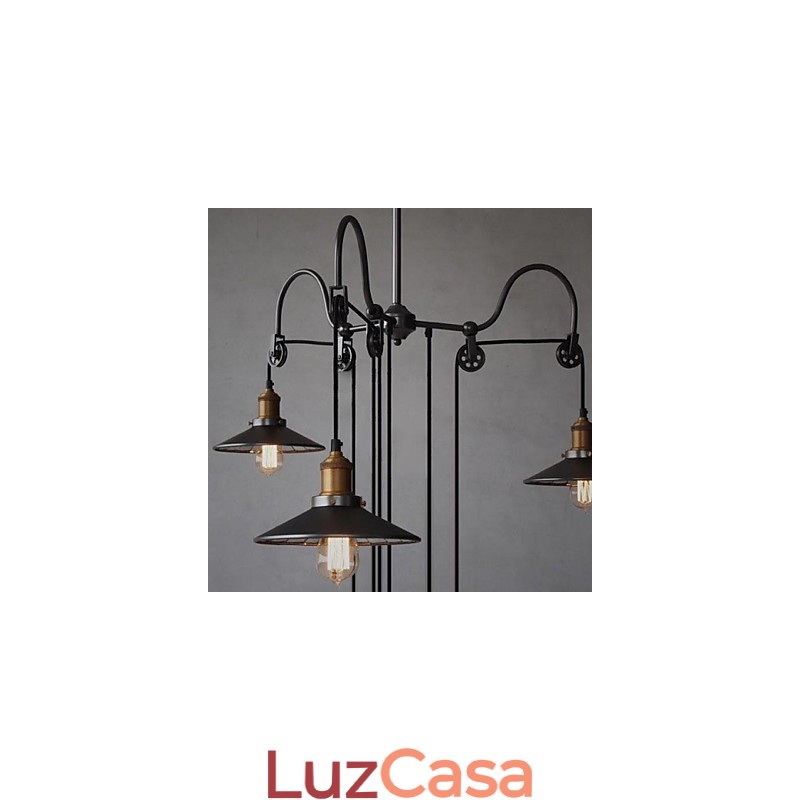 Lustre de metal com pintura estilo country vintage mini