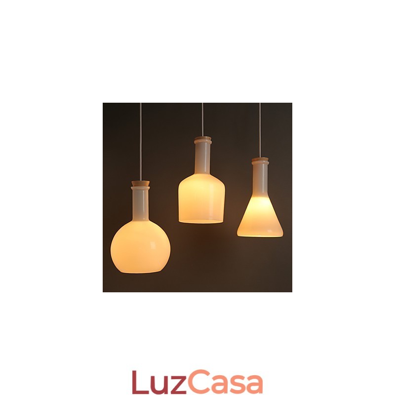 Linha de Garrafas de Vidro Mágico Branco Criativo Contemporâneo e Contratado Droplight
