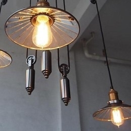 Lustre de metal com pintura estilo country vintage mini