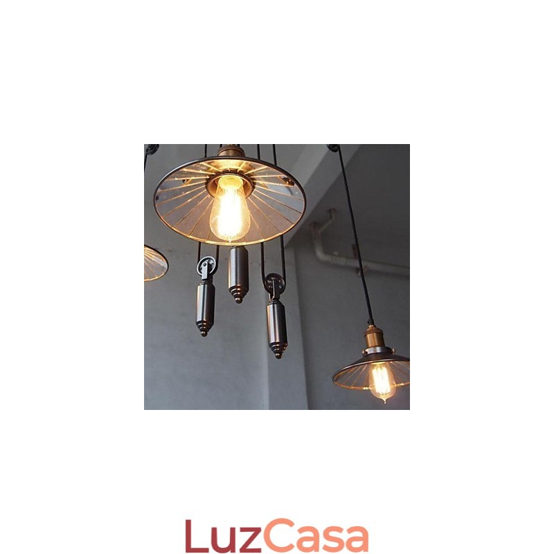 Lustre de metal com pintura estilo country vintage mini