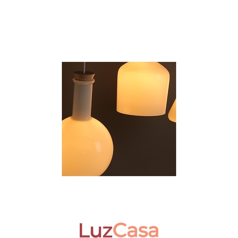 Linha de Garrafas de Vidro Mágico Branco Criativo Contemporâneo e Contratado Droplight