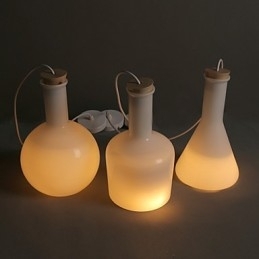 Linha de Garrafas de Vidro Mágico Branco Criativo Contemporâneo e Contratado Droplight