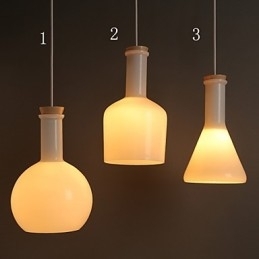 Linha de Garrafas de Vidro Mágico Branco Criativo Contemporâneo e Contratado Droplight