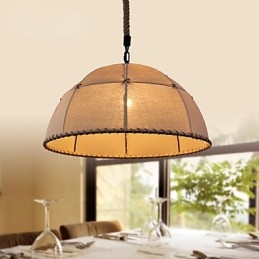 35CM Loft Industrial Wind Straightforward Linen American Country Creative Arts Droplight Lâmpada