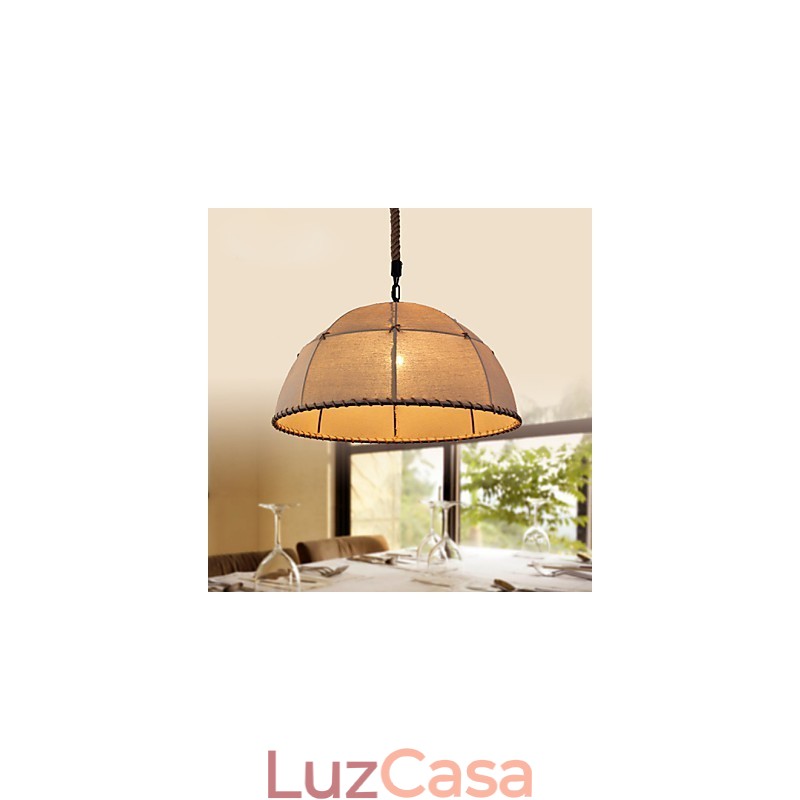 35CM Loft Industrial Wind Straightforward Linen American Country Creative Arts Droplight Lâmpada