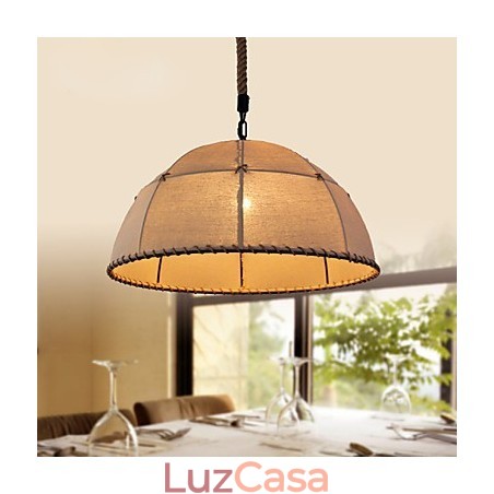35CM Loft Industrial Wind Straightforward Linen American Country Creative Arts Droplight Lâmpada