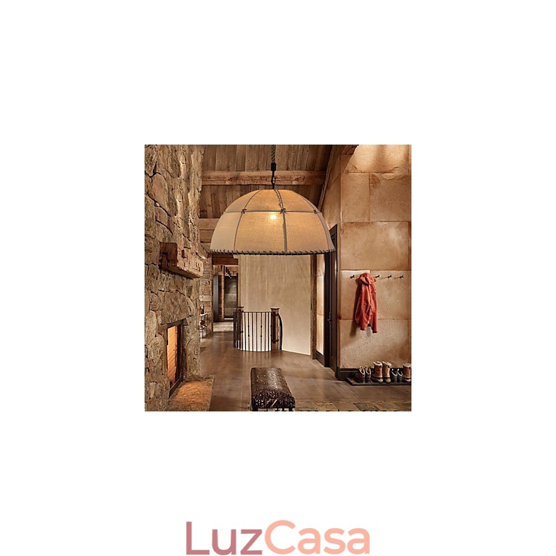 35CM Loft Industrial Wind Straightforward Linen American Country Creative Arts Droplight Lâmpada