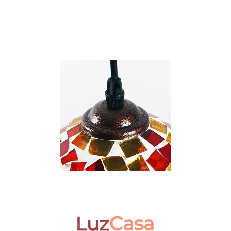 Luminária pendente de metal com pintura contemporânea moderna