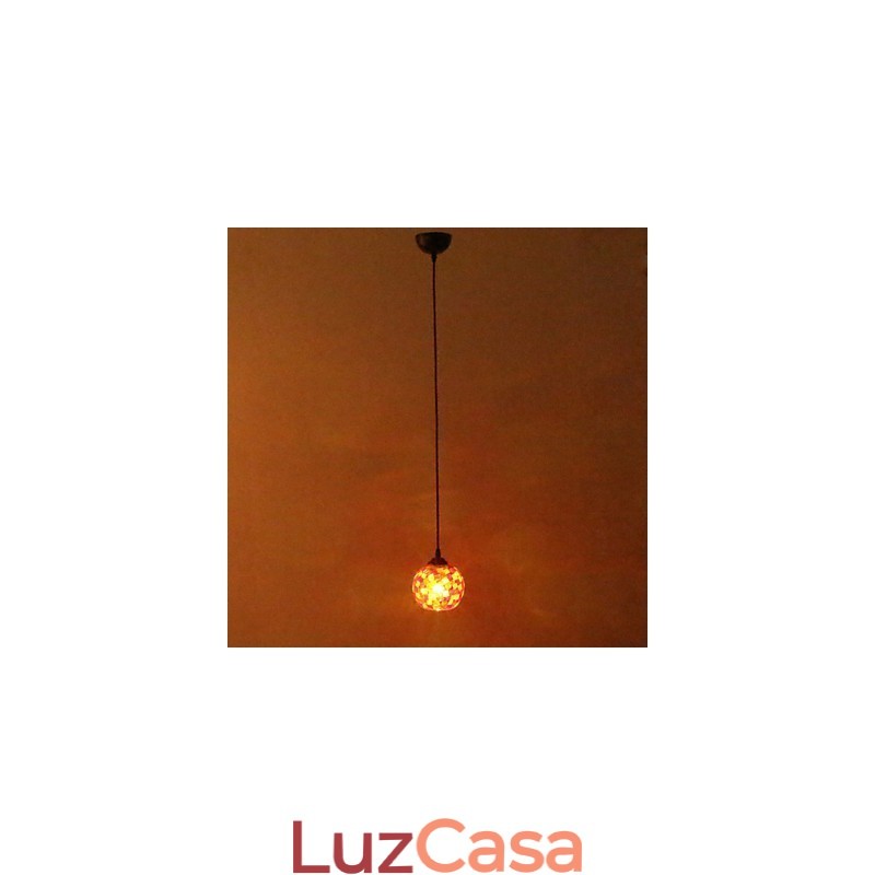 Luminária pendente de metal com pintura contemporânea moderna