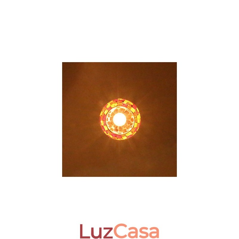 Luminária pendente de metal com pintura contemporânea moderna
